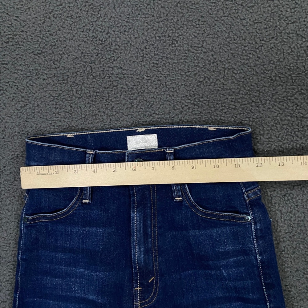 Mother Hustler Roller Sneak Jeans size 24 Blue Stretch Denim Wide Leg Flare - Picture 3 of 12